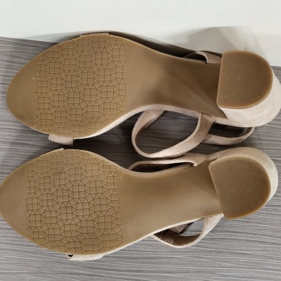 BP Lula Block Heel Slingback Sandal, Tan Suede, Womens Size 6.5 M - Picture 10 of 11